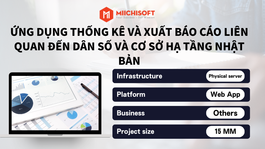 Ứng dụng thống kê và xuất báo cáo liên quan đến dân số và cơ sở hạ tầng Nhật Bản